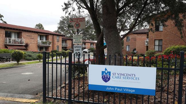 St Vincent's Aged Care facility in Heathcote, which was given an infection control warning.