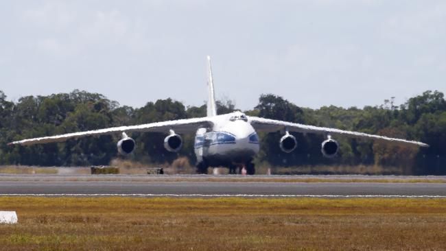 The Volga-Dnepr Group Antonov An-124 at Cairns Airport. PICTURE: ANNA ROGERS