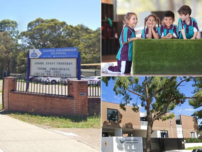 Zahra Grammar School, Kingdom Culture Christian School and St Anthony of Padua  are all rapidly booming. Picture is Tamara Khattar , Celine Eyou , Jarryd Crescini and Antonio Mittiga at St Anthony of Padua  in 2018.