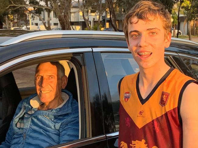 ‘Proud’ footy icon watches as grandson boots 16 goals