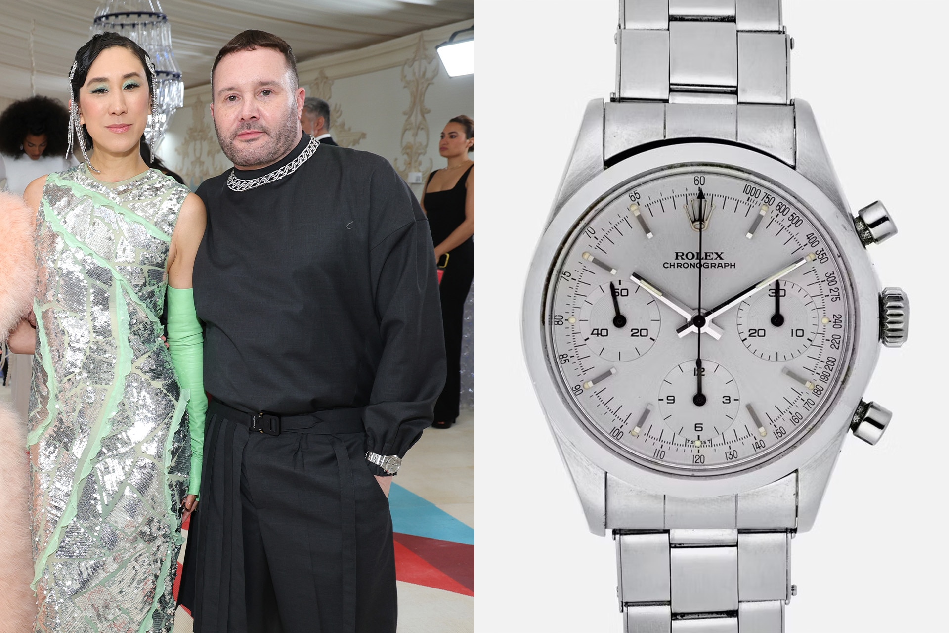 <p><em>Image credits: Getty Images, Rolex</em></p><p>&nbsp;</p><h3>Kim Jones, 2023</h3><p>&nbsp;</p><p>Wearing: Rolex &ldquo;Pre-Daytona&rdquo;</p><p>&nbsp;</p><p>It&rsquo;s sort of like a Daytona, but it&rsquo;s not. There&rsquo;s little information out there about this chronograph made by Rolex, save for the fact that it sits outside the Daytona family, but looks very similar and has many of the same complications. A rare piece of watch history from one of the most fastidious collectors in fashion today.</p>