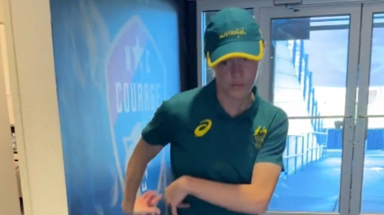 Matildas star mocks Raygun’s infamous moves for Halloween