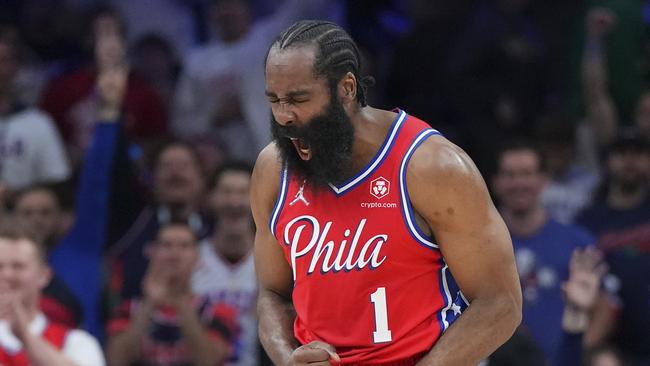 James Harden of the Philadelphia 76ers. Photo by Mitchell Leff/Getty Images