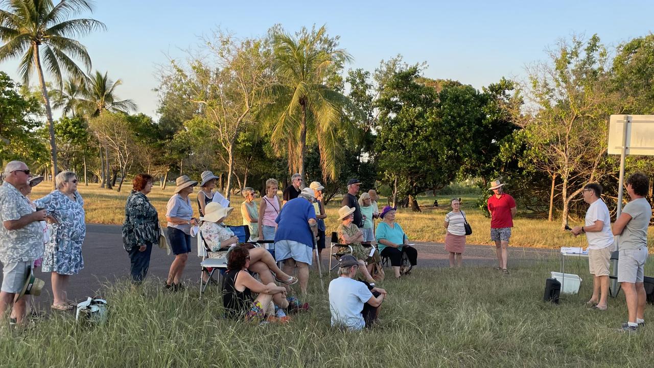 More than 170 Fannie Bay residents have signed a petition against the proposal, some of which gathered at a public meeting in the area. Picture: Lyn Lowe