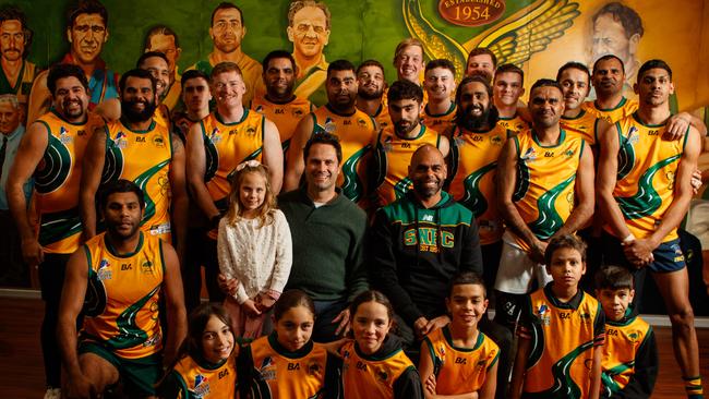 Coach Eugene Warrior (right) led his Salisbury North side to an important win during the club’s Indigenous Round on Saturday. Picture: Matt Turner.