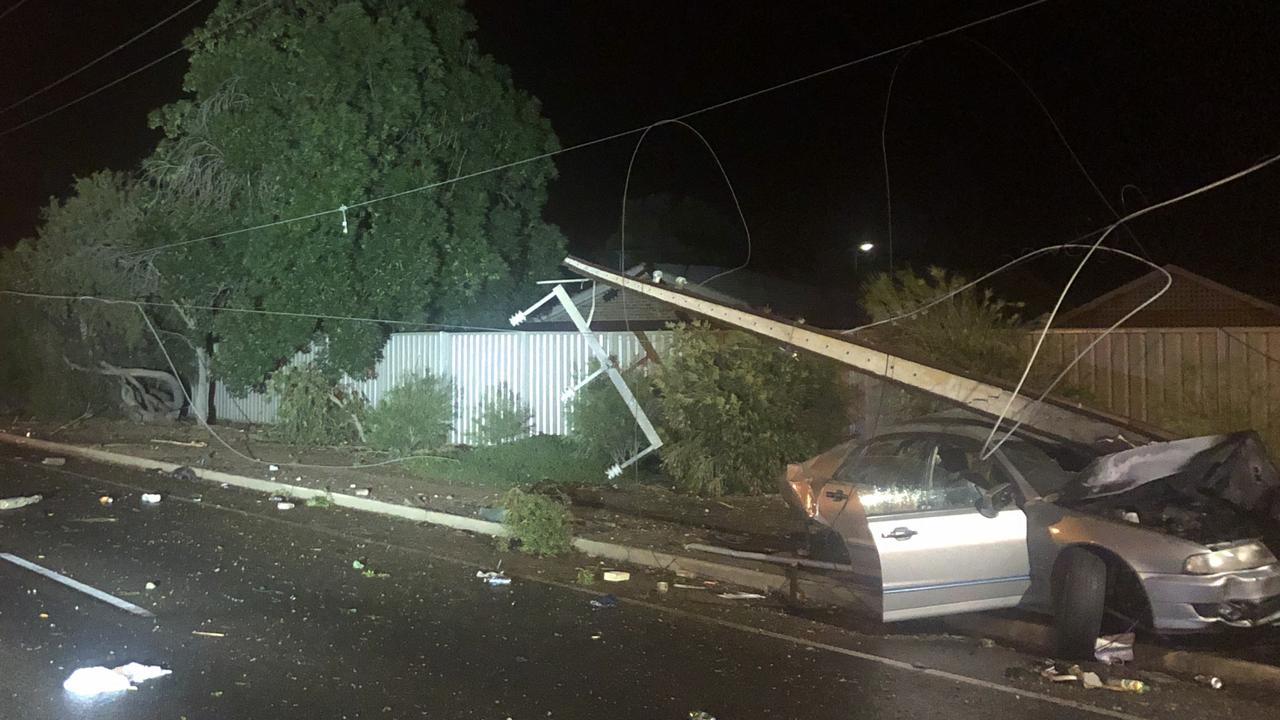 Glengowrie Power Out Man Crashes Into Stobie Poles Daily Telegraph