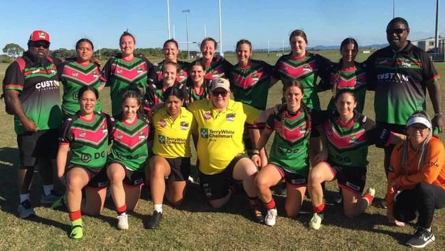 Sarina Crocs women's team before their big win over Carltons. Picture: Supplied