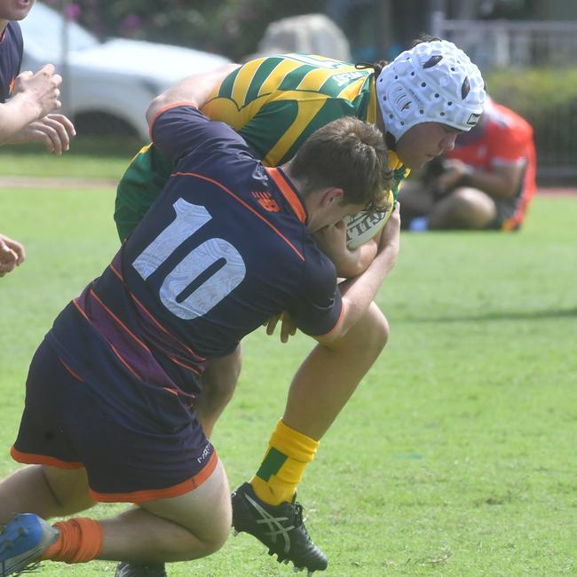 QLD Rugby Union State Championships (17-18 years boys) at the Townsville Sports Precinct. Friday May 23. Sunshine Coast against Metro West. Picture: Evan Morgan