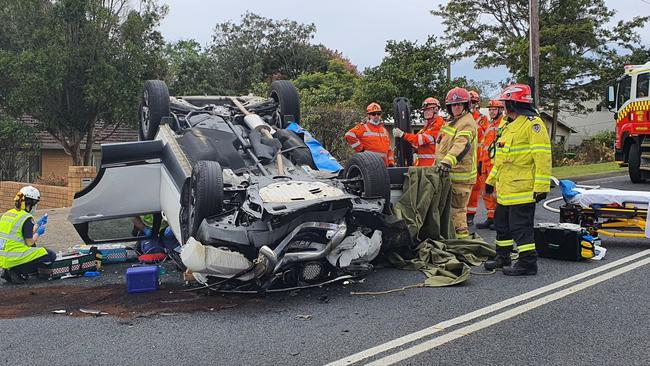 The crash on Sawtell Road, Toormina on June 3.