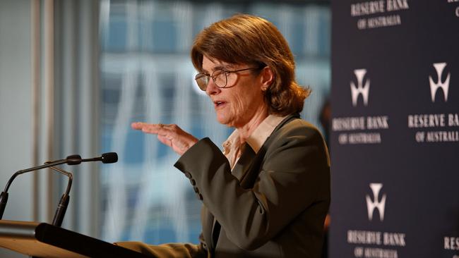 Michele Bullock said the RBA board would concentrate on underlying inflation, which was not expected to return to the target band until 2026. Picture: NewsWire / John Appleyard