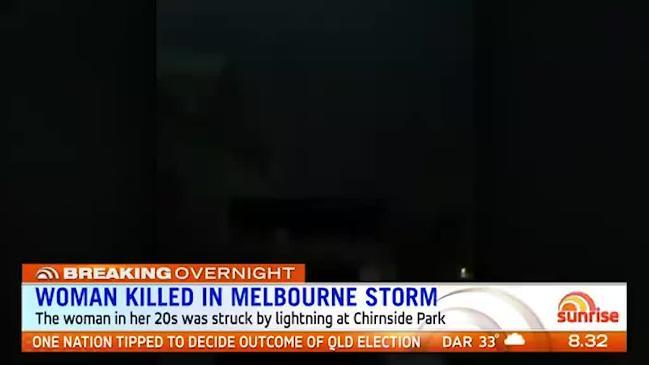 Lighting strike kills Melbourne woman