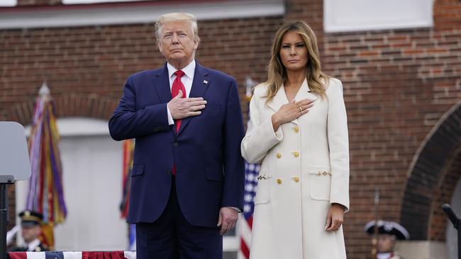 Donald and Melania Trump at Fort McHenry in Baltimore on Memorial Day. Picture: AP