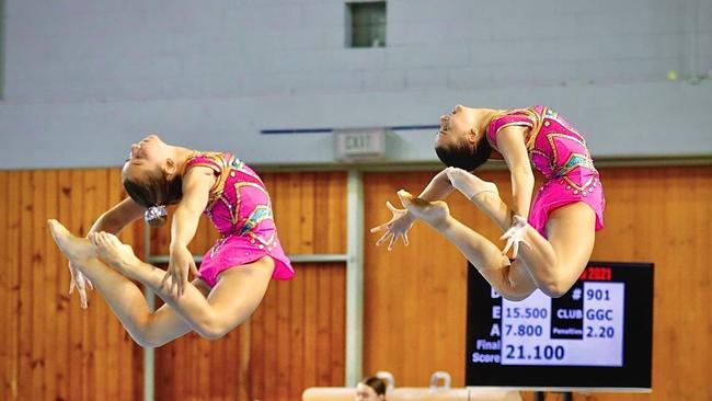 Lisa Gardiner and Mia Krone, Brisbane City Gymnastics Club. Picture: Contributed