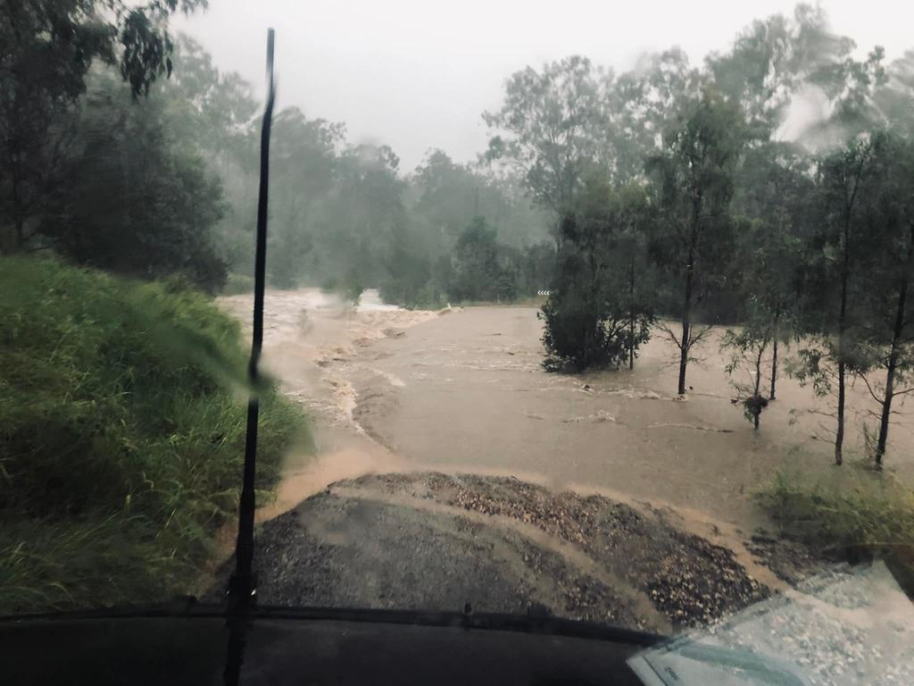 Rob Fry put this picture on Facebook showing flooding at Murphys Creek.