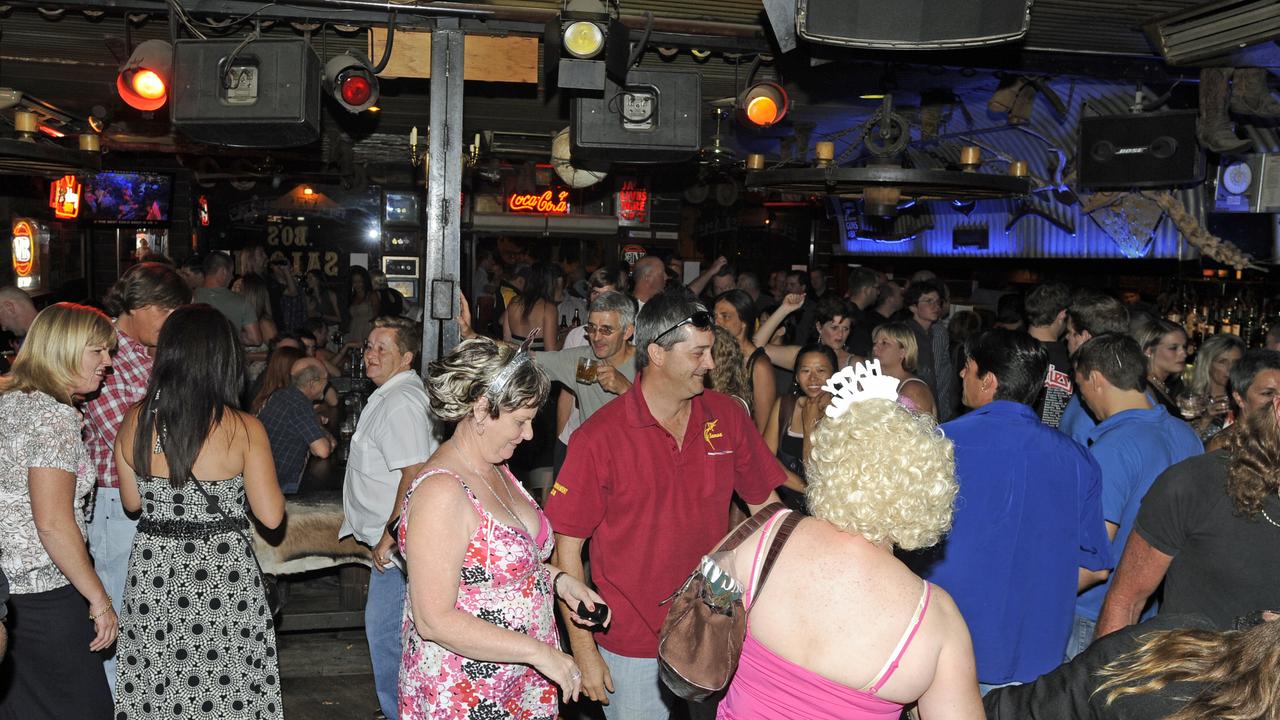 New Year’s Eve at Bojangles in 2009. It is one of many venues boarded up currently in Alice Springs.