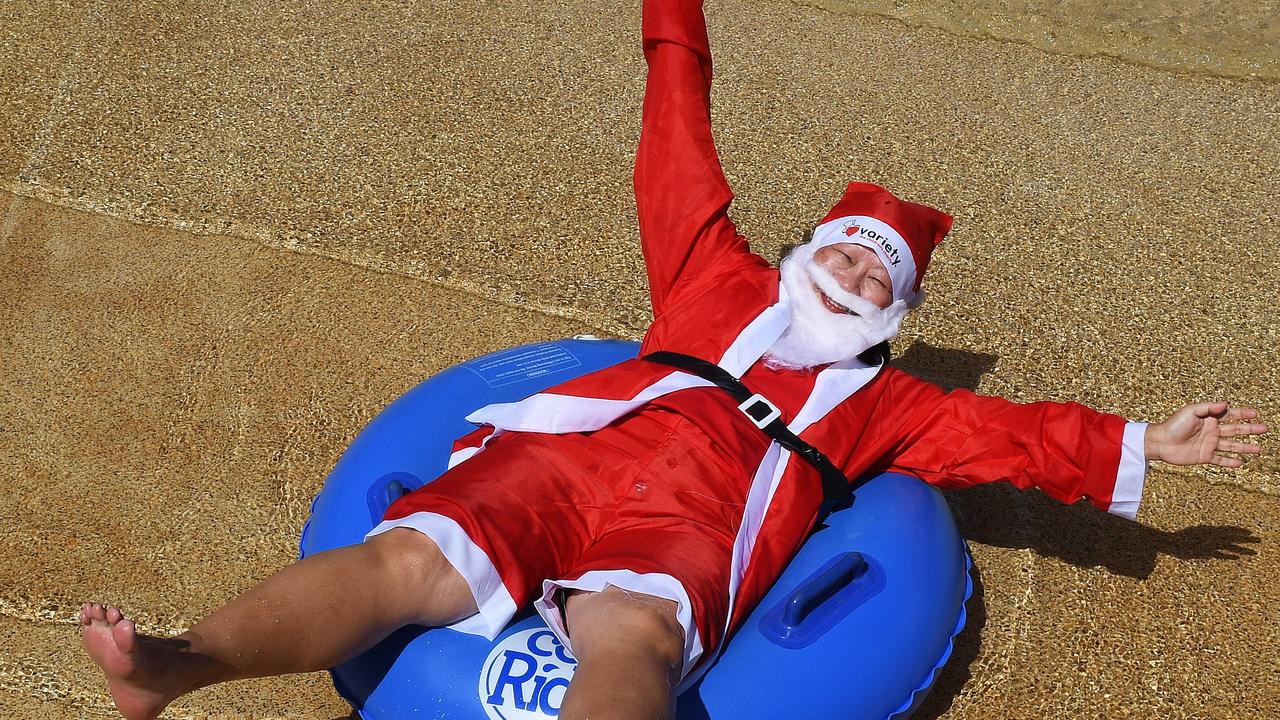 Former Lord Mayor of Darwin, Katrina Fong Lim as Santa. Pic: Katrina Bridgeford.