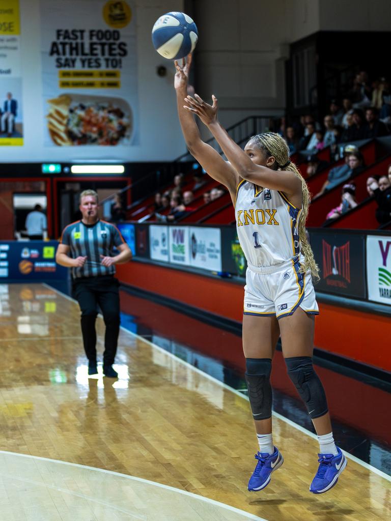 Agnes Emma-Nnopu has returned to Australia with a more dangerous three-point shot. Picture: NBL1