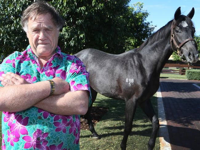 Former Security guard now Horse breeder, Peter Trothe,  is on the Gold Coast, looking to make a killing on his own horse, Lot 2225 a Dalakhani Colt, at the Magic Millions National Sales. Picture Glenn Hampson