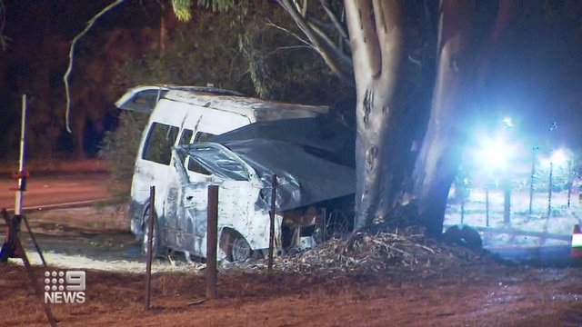 The scene of the crash that killed Sohalia Mohammadi. Picture: 9 NEWS Adelaide