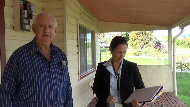 Ronald Chapman is seen in a Police video where he recounts seeing a car pass his home with a boy resembling missing child William Tyrrell. Chapman testified at a Coroner's Court inquest regarding the sighting. Picture: Supplied