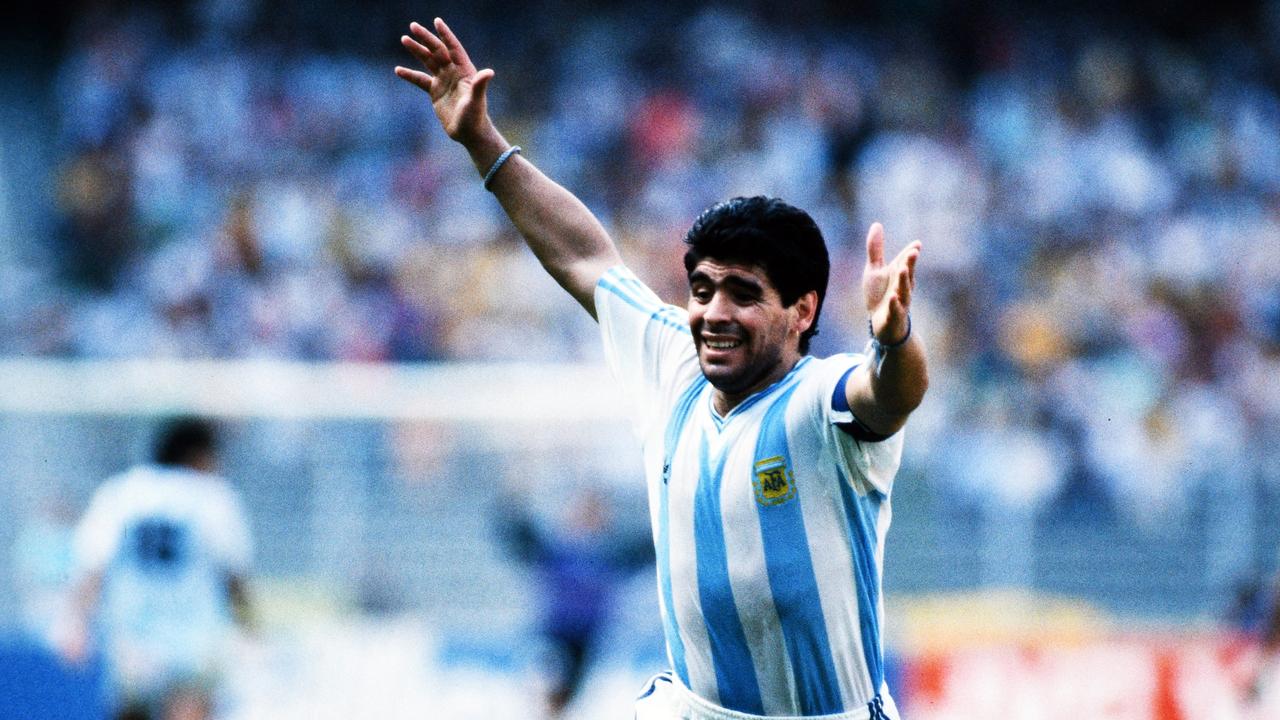 Maradona during the 1990 World Cup. Photo by Etsuo Hara/Getty Images