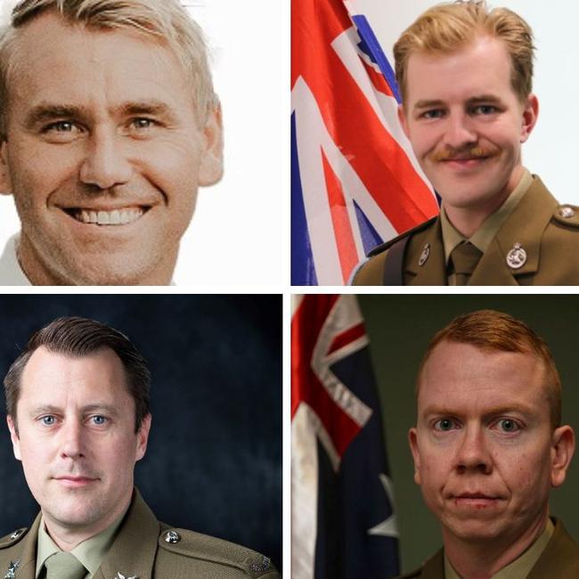 The fallen four of Talisman Sabre. Clockwise from Top left: Captain Danniel Lyon, Lieutenant Maxwell Nugent, Corporal Alex Naggs and Warrant Officer Class 2 Joseph Laycock.