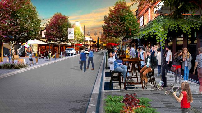 An artist's impression of the upgraded King William Rd.