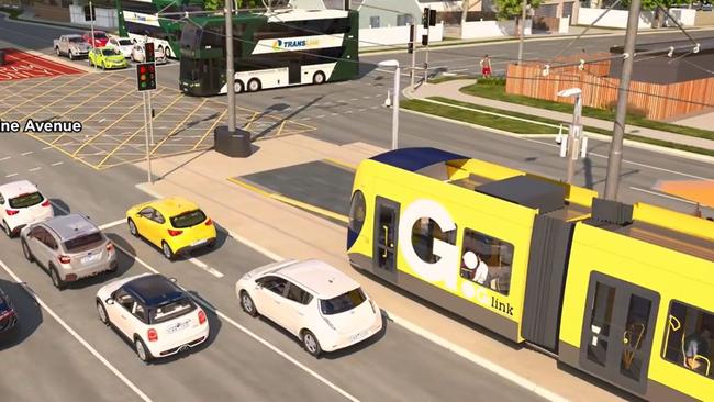 Artist impression of Gold Coast Light Rail Stage 3A