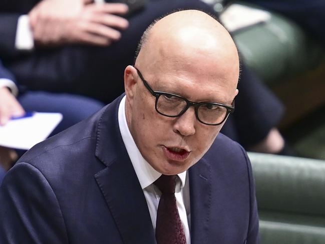 CANBERRA, AUSTRALIA, NewsWire Photos. JUNE 21, 2023: Leader of the Opposition Peter Dutton during Question Time at Parliament House in Canberra. Picture: NCA NewsWire / Martin Ollman