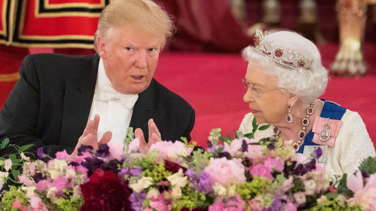 Queen Elizabeth II Cheerfully Toasts President Trump After He