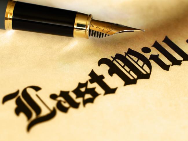 Generic photo of last will and testament, via Shutterstock.