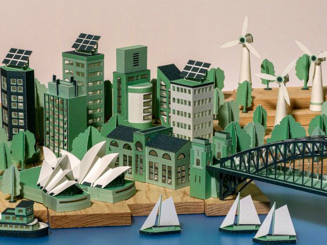 The List: Artist Charles Young recreated Sydney Harbour from 70 handmade paper pieces.