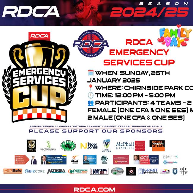 A bumper day is planned for the RDCA on January 26.