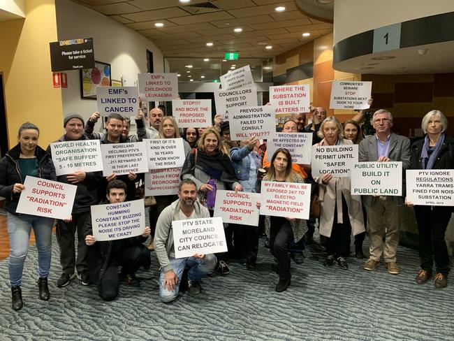 Protesters packed Moreland Council at its May meeting.