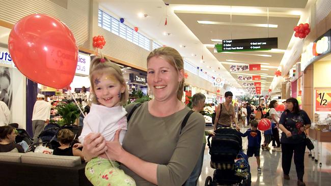 Tracey Turner and Isabella, 2, of Ferny Hills and Isabella 2yrs at the centre’s opening in 2003.