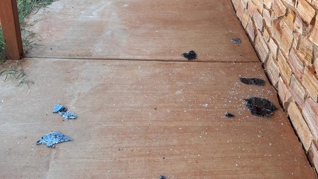 Tennant Creek Library is shut after a series of windows were smashed on Sunday night, a day after a vandalism shut the town's pool. Picture: Supplied