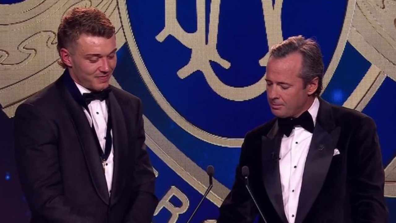 ‘Insufferable’: Channel 7 host’s cringe exchange with Patrick Cripps, X-rated Brownlow joke