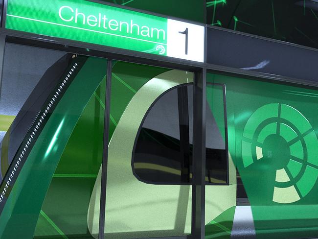 An artist's concept of a Suburban Rail Loop at Cheltenham. Source: Suburban Rail Loop Authority