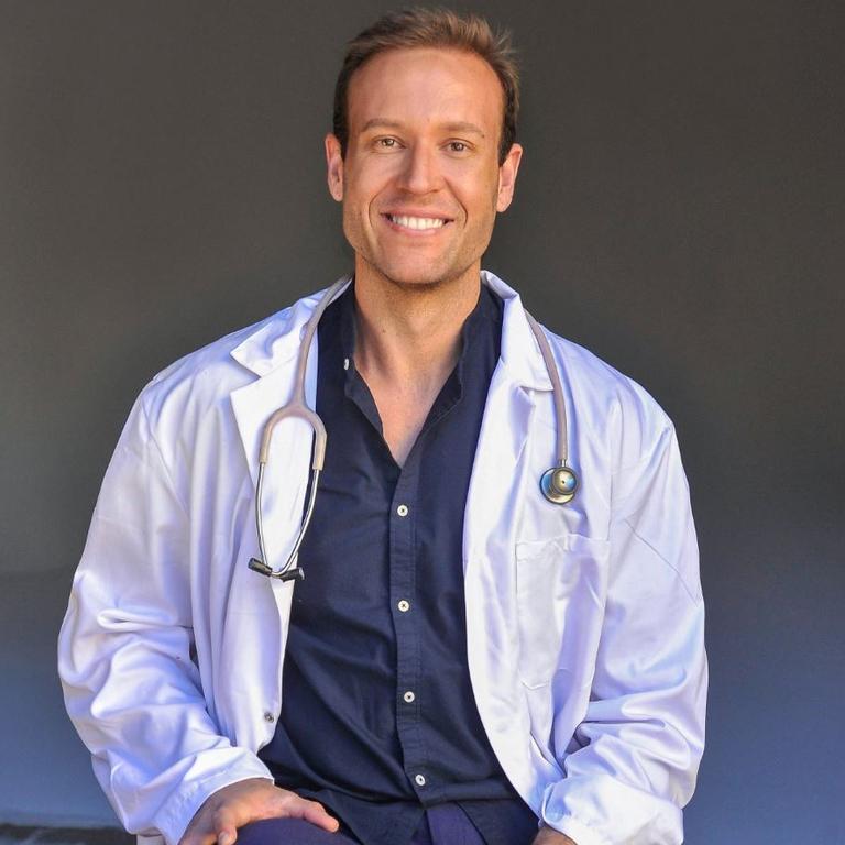 Sydney practitioner, Dr Zac Turner, has said he sees patients regularly who have painful complications caused by their phones. Picture: Instagram/DrZacTurner