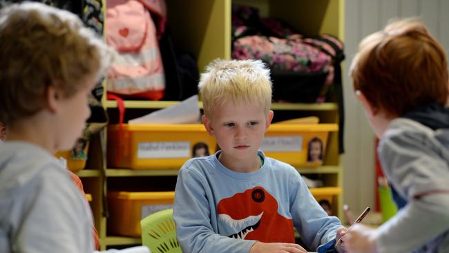 St Kilda Park Primary School students. Picture: David Smith