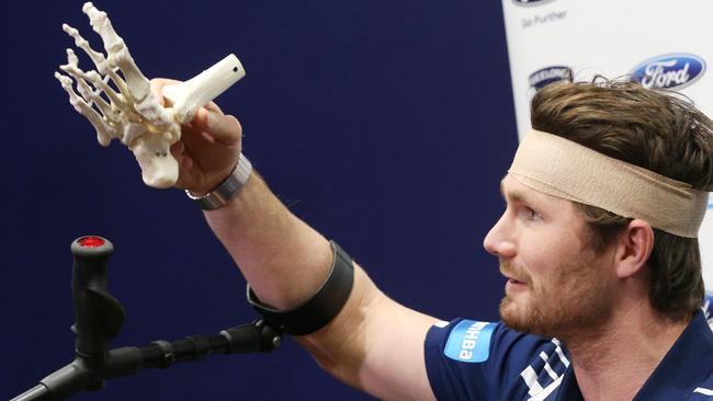 Patrick Dangerfield opens up on injuries in the AFL. Picture: Mark Wilson