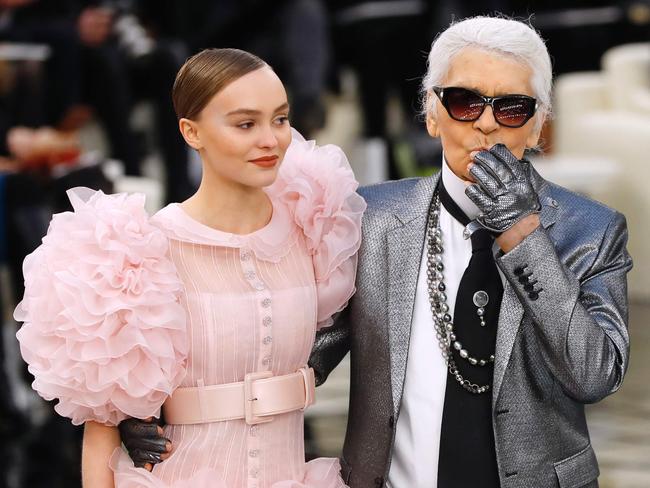 German fashion designer Karl Lagerfeld is pictured at the Chanel