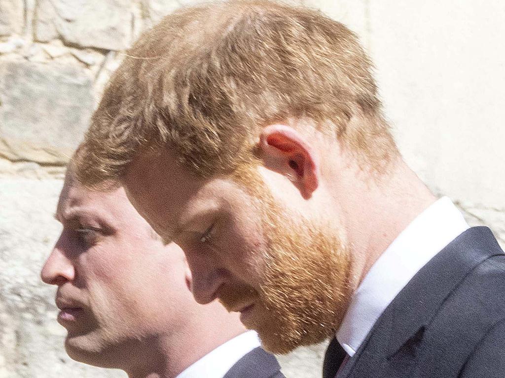 Prince William and Prince Harry at their grandfather Prince Philip’s funeral. Picture: Getty