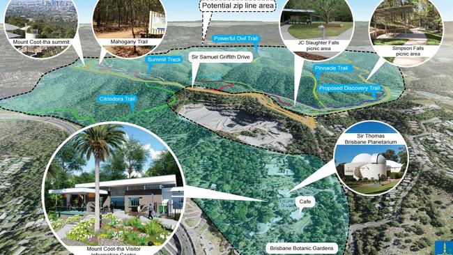 Proposed area for the Mt Coot-tha zipline.