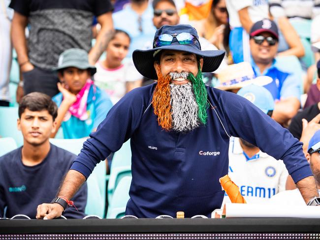 Indian fans make their voices heard at the SCG on Day 1 of the 5th test. Picture: Tom Parrish