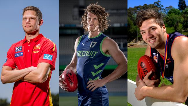 Adelaide Footy League success stories Jy Farrar, Matt Eagles and Liam Davis.