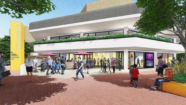 Artist's impression of Onkaparinga Council's proposed 14° South development at Noarlunga Centre. Picture: Brown Falconer