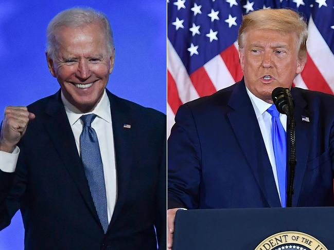 Donald Trump’s preferred communication channel, Twitter, announced it will hand the @POTUS account over to President-elect Biden on Inauguration Day. Picture: AFP