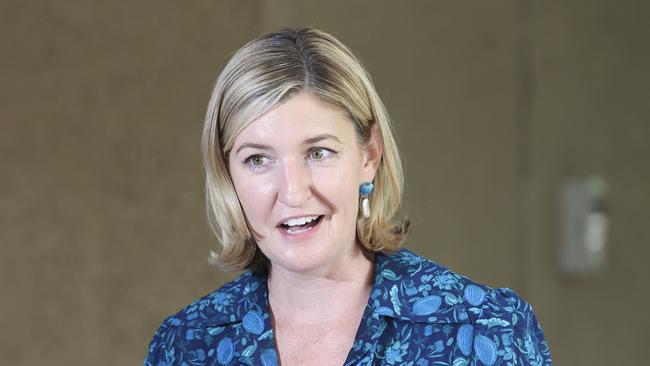 Shadow treasurer Shannon Fentiman speaks to the media at Queensland Parliament, Brisbane, Sunday, January 5, 2025 - Picture: Richard Walker