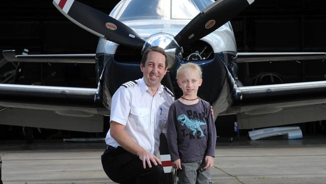 Pilot Adam Holt transports sick kids like Jaidal Saville and their families from rural NSW to hospitals in Sydney and Newcastle.